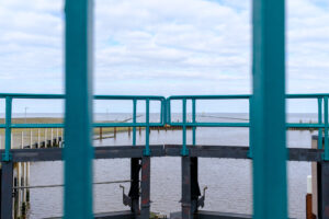 Blick von oben Richtung Greetsiel